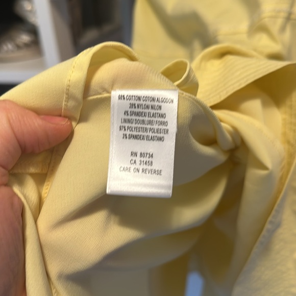 BCBGMaxAzria pastel yellow cotton halter A-line dress - Picture 6 of 7